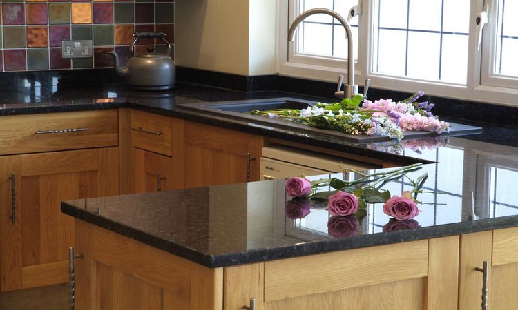black marble worktop